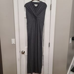 🤰Motherhood Maternity Gray Maxi Dress Sleeveless Cotton Stretch Medium